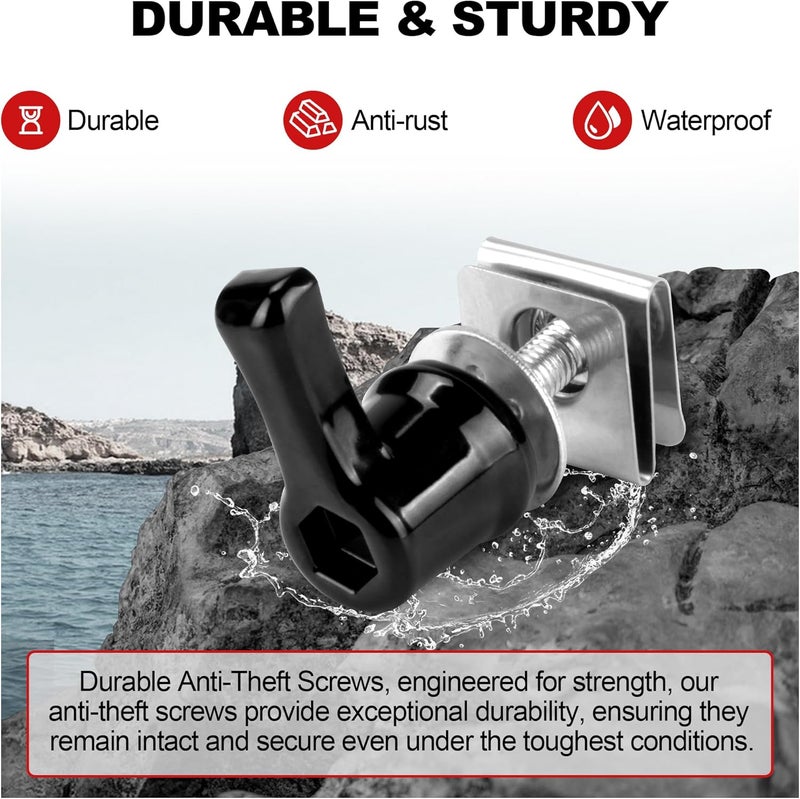 JAGASOL New Saddlebag Locks for Harley Davidson, Heavy Duty Saddle Bag Screw Anti-Theft Mounting Bolts for 1992-Later Touring Street Glide, Electra Glide, Road King, Road Glide, Black - Image 5